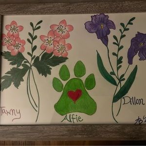 Custom birthflower portrait